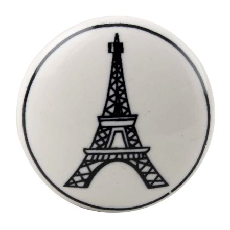 Eiffel Tower Ceramic Flat Wine Stopper 